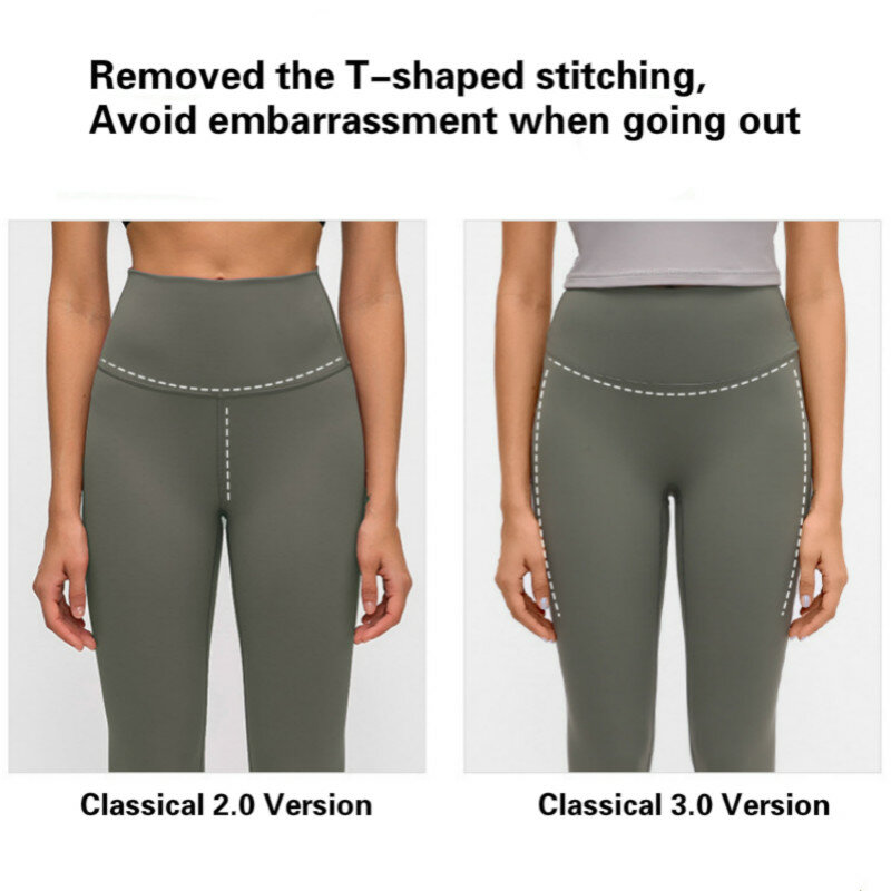 SHINBENE 25 "klasyczne 3.0 maślane miękkie gołe spodnie do ćwiczeń do jogi damskie z wysokim stanem leginsy sportowe legginsy sportowe Size2-12