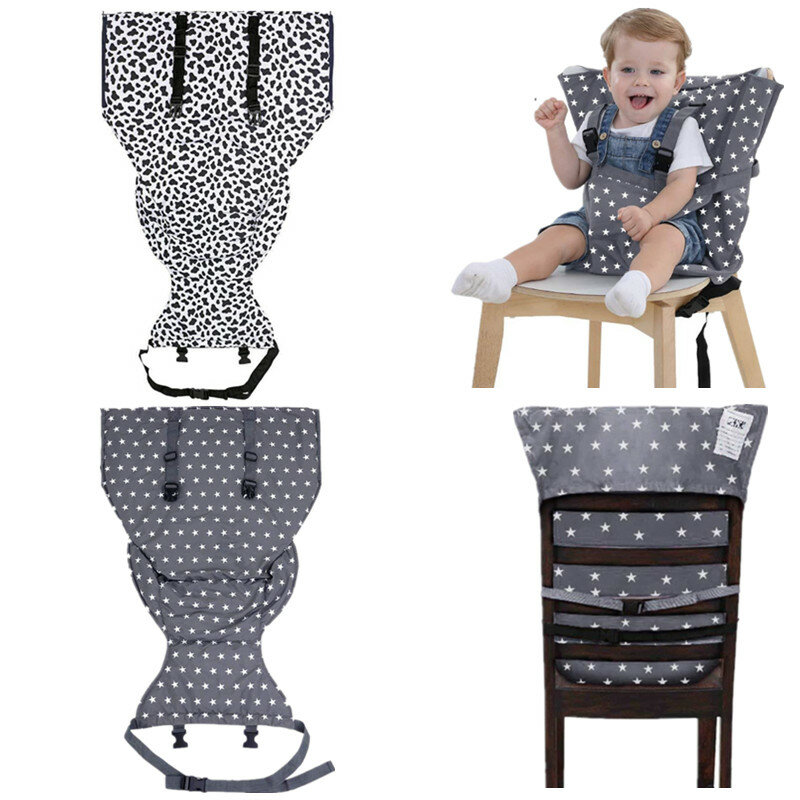 Arnês de segurança lavável portátil cadeira acessório para 8 meses + criança do bebê para o curso cinto de segurança alta cadeira arnês cinta de peito