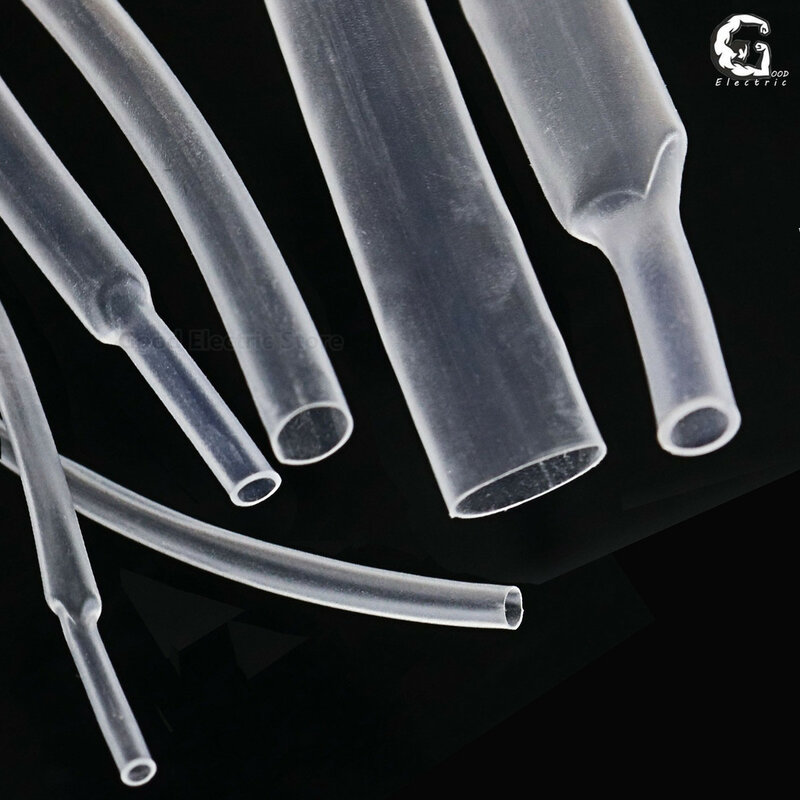 Gaine thermorétractable transparente, kits de fils ronds, 1mm, 1.5mm, 2mm, 2.5mm, 3mm, 3.5mm, 4mm, 5mm, 6mm, 8mm
