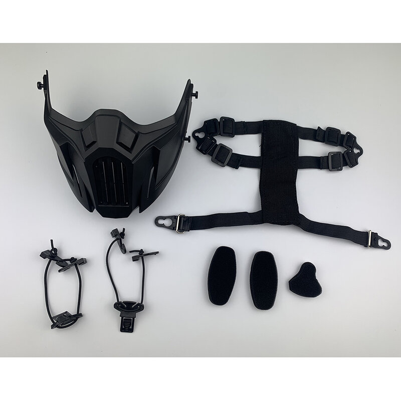 Máscara táctica de Airsoft para Paintball, Máscara protectora de media cara para caza al aire libre, Guerrero de hierro, Juegos Militares, casco de tiro CS