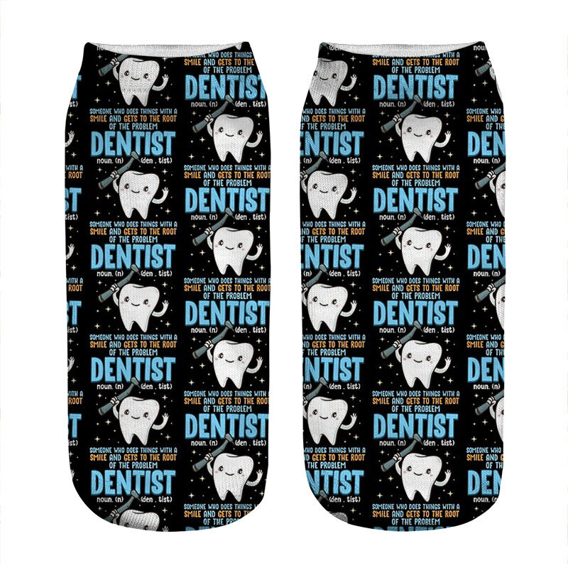 Women's socks kawaii Dentist Definition Fact Gets To The Root Of The Problem Socks Woman harajuku cute girl gift Socks for women