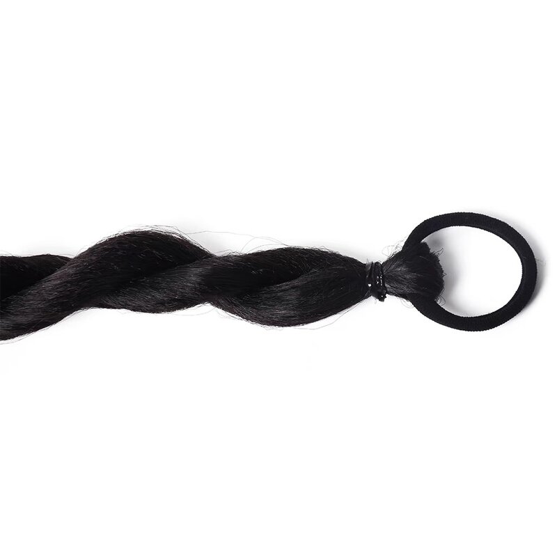 100cm 40inch Super Long Twist Braid Drawstring Ponytail Hairpiece Synthetic Pony Tail Wig for Black Women Clip in Hair Extension