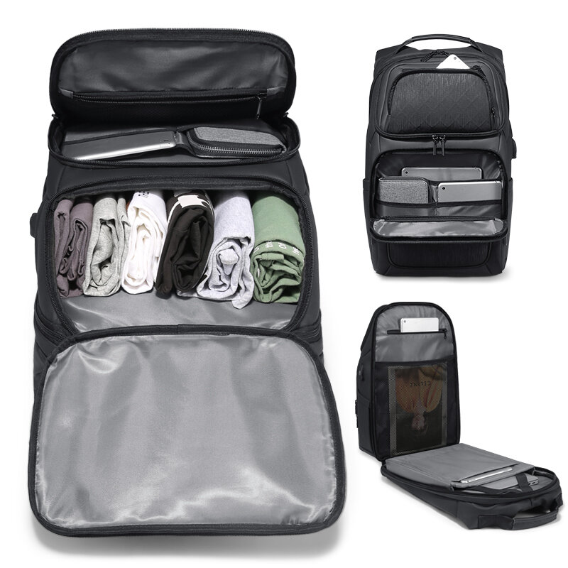 Rowe mochila antifurto masculina, nova mochila para laptop de grande capacidade, à prova d'água, 15.6 viagens, antirroubo, adolescente