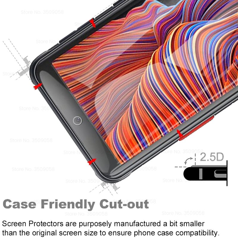 3 Buah Kaca Pelindung Layar Penuh untuk Samsung Galaxy Xcover 5 X Cover5 Xcover5 Sm-g525f/Ds 5.3 ''9H Film Pelindung Layar Premium