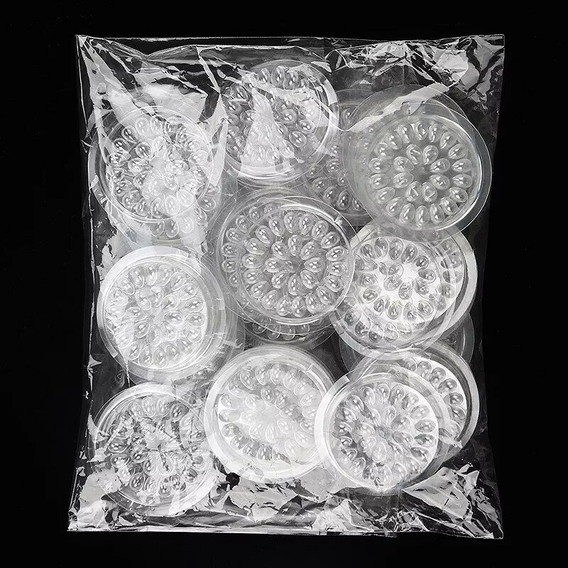 Cílios Extensão Cola Pads, cílios cola Pallet, descartável, plástico, transparente, suporte de cola, Junta, 100Pcs