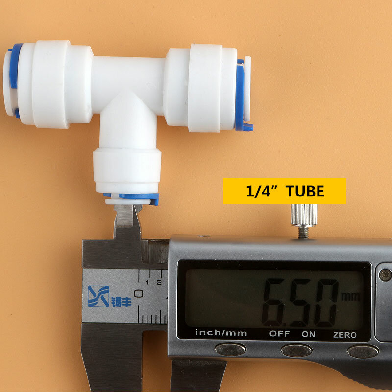 Tubo chang de diâmetro 3/8 "para 1/4"-6.5mm, conexão rápida de encaixe em t, sistema ro de água, encaixe em 9.5mm-323mm