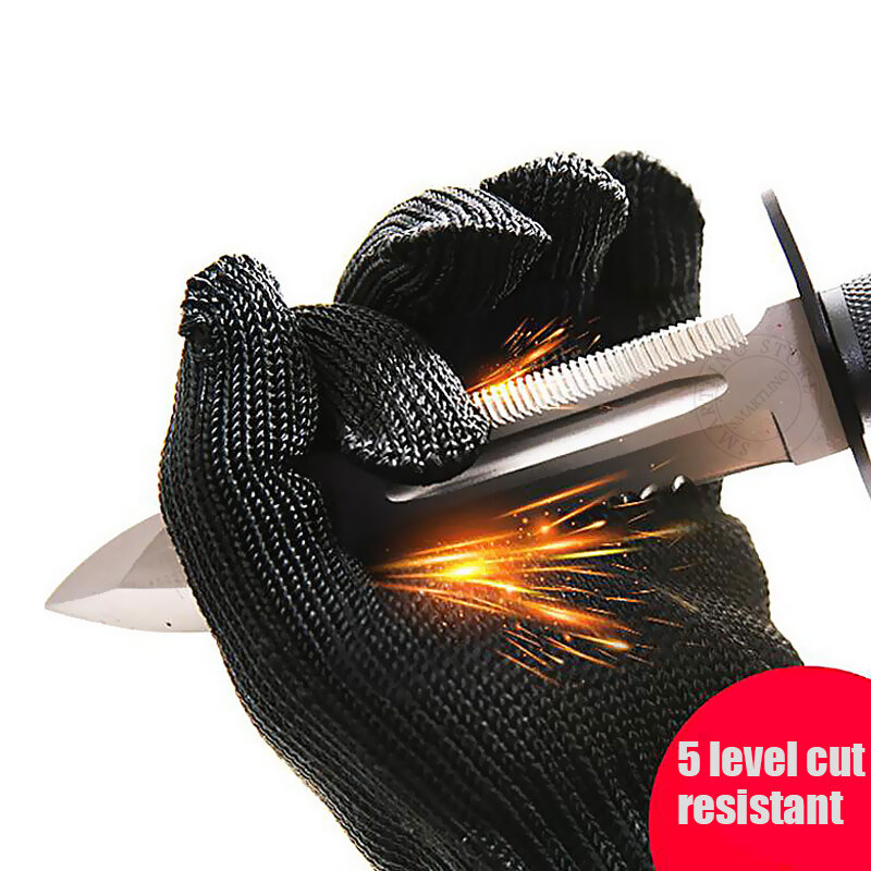 Gants de sécurité Anti-coupure en fil d'acier inoxydable, couteau Anti-slash, gants de protection de travail respirants résistants à l'usure