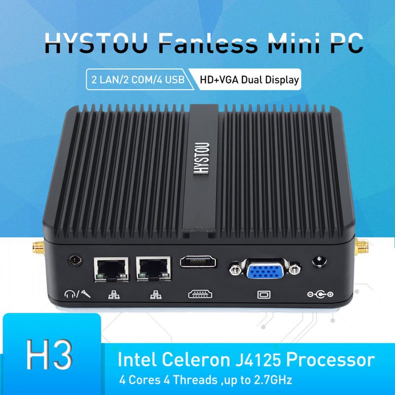인텔 쿼드 코어 마이크로 컴퓨터 미니 pc 데스크탑 CPU 2020 미니 데스크탑 쿼드 cpre, 4 스레드 J4125 2.50Ghz 4MB 팬리스 PC