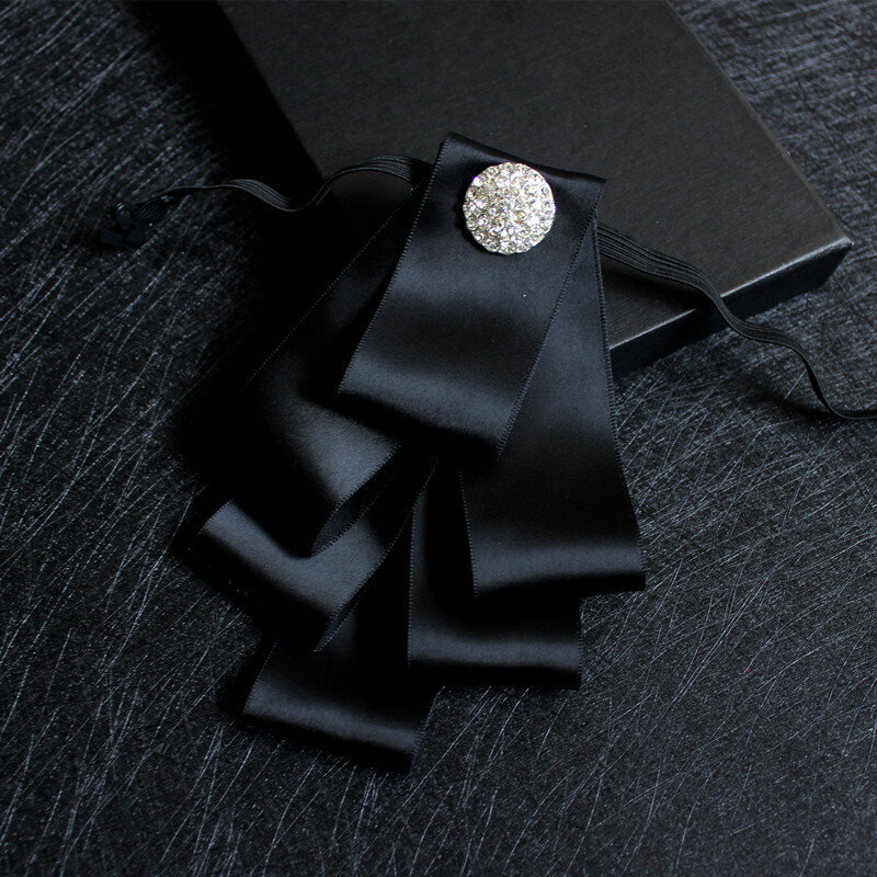 New Top Fashion Handmade Bow Tie British Men's Women's Business Banquet Wedding Groom Groomsmen Diamond Rhinestone Bowtie