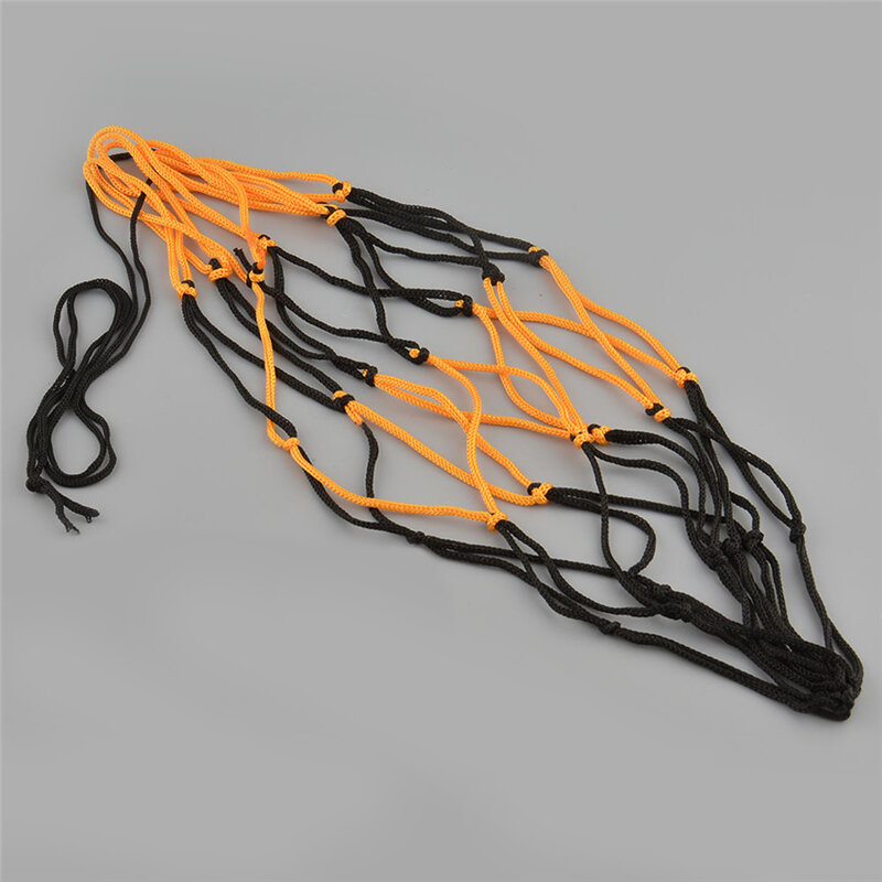 Outdoor Durable Standard Black&Yellow Nylon Net Bag Ball Carry Mesh for Volleyball Basketball Football Soccer Multi Sport Game
