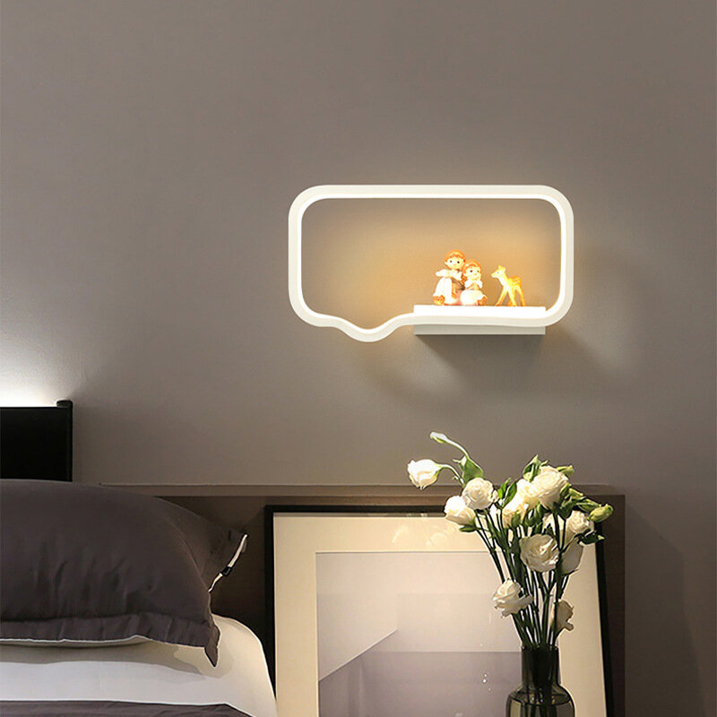 Lámpara de pared minimalista para pasillo, luz Led superbrillante para dormitorio, mesita de noche, sala de estar, accesorios creativos de almacenamiento de cocina