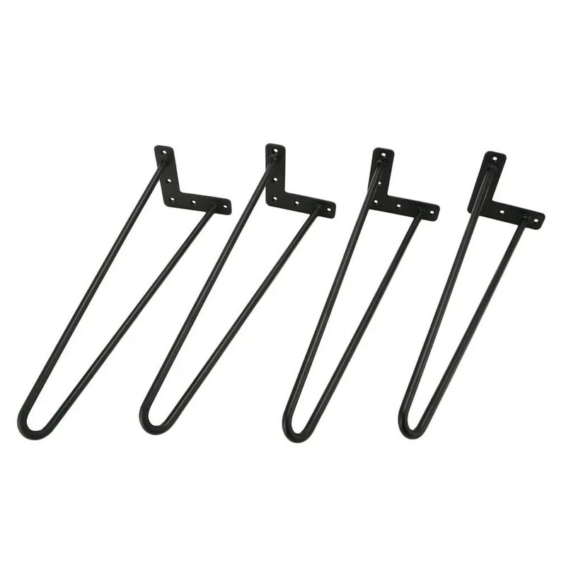 4PCS/SET 10mm Tube Hairpin Table Legs Household Steel 8 inch 12 inch 16 inch 28 Inch Replacement Leg Solid Color Furniture Legs