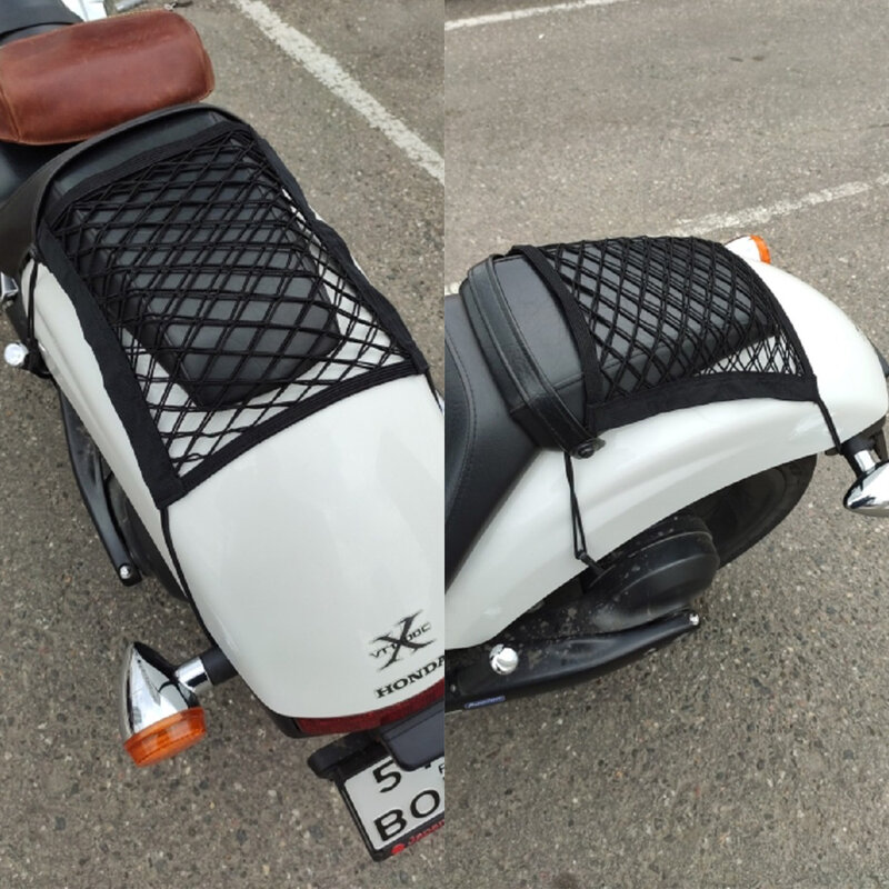 25 × 30センチメートルオートバイ荷物ネットフックバッグバイクスクーターメッシュ燃料タンク荷物equipajeオートバイヘルメットストレージトランクバッグ