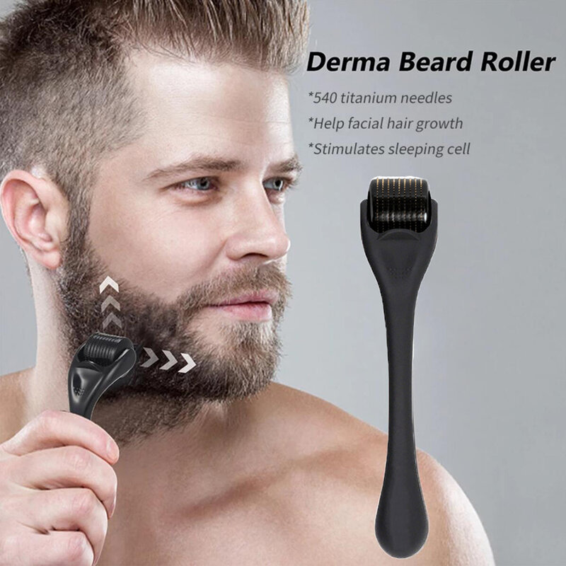 Rodillo dermatológico de titanio para Barba, máquina de Mesoroller para el crecimiento del cabello, cuidado de la piel, microagujas, DRS 540
