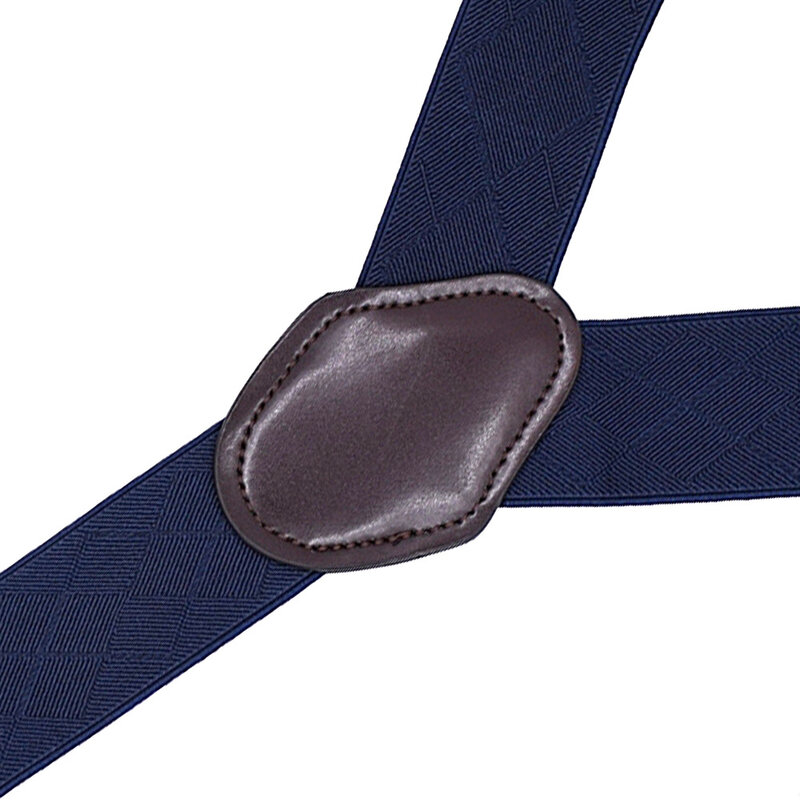 Tirantes Y liguero de aleación de cuero elástico para hombre, clips de sujeción de 6 clips para camisa, 3,5 cm, correa ajustable