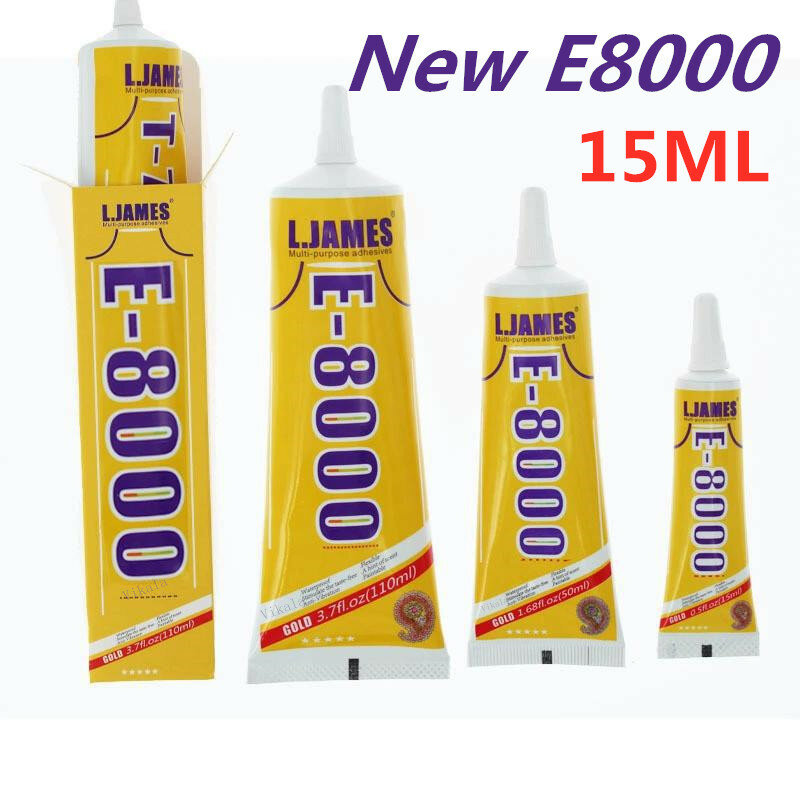 New E8000 15ml Strong Liquid Glue Clothes Fabric Clear Leather Adhesive Jewelry Stationery Phone Screen Instant Earphone