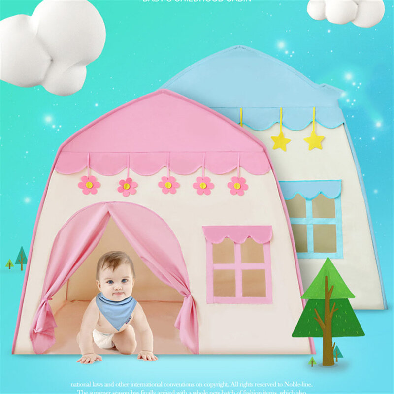 Tente pliante pour enfants Wigwam Portable enfants tentes Tipi grand bébé jouer maison enfants fleurs petite maison anniversaire cadeau chambre décor