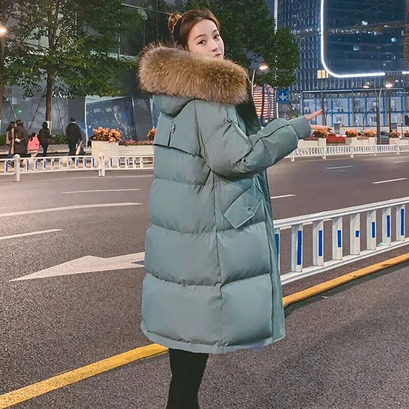 Kurtka zimowa 2021 nowy luźny kurtka podszyta bawełną ocieplana kurtka koreański wyściełana kurtka damska średniej długości zagęszczony Student