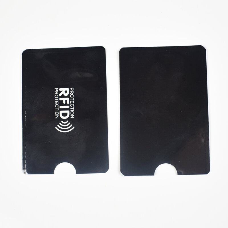 1 buah/lot sarung kartu anti-pemindaian Rfid memblokir perlindungan kartu Bank pemegang kartu kredit Aluminium 6.3*9.1cm