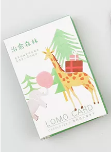 52mmx80mm forest animal paper lomo card(1pack=28pieces)