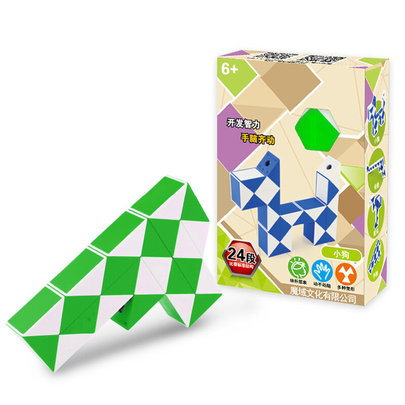 Moyu Cubing Classroom 24 Snake Speed Cubes Twist Magic Puzzle untuk Pesta Anak-anak Mainan Edukatif Warna-warni