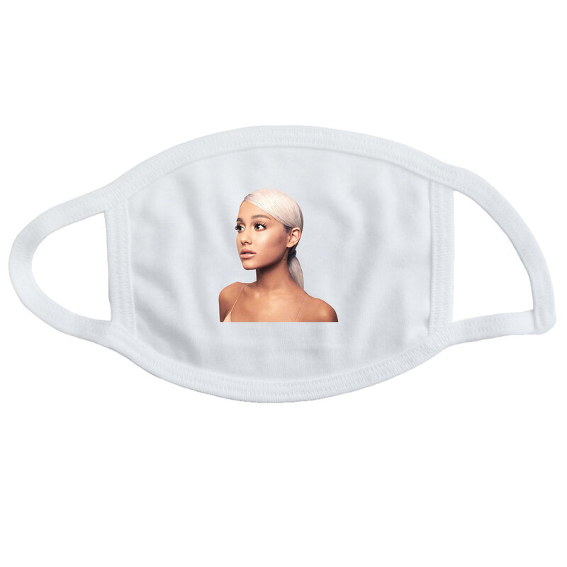1 Uds. Mascarilla de algodón con estampado de Ariana, máscara a prueba de polvo para hombres y mujeres, máscara lavable para la boca, máscara de ciclismo a prueba de viento