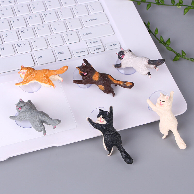 Figuras de ação em pvc para gato, suporte para celular e brinquedo para crianças, presente criativo de natal