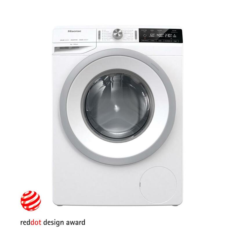 Hisense WFGA9014V Washing Machine, 64L drum Volume, 1400RPM, delay Start, Eco view, 9KG washing capacity, touch Button