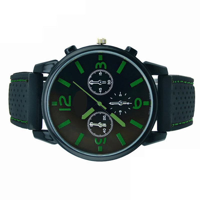 Moda męska pasek silikonowy dekoracyjny Dail analogowy zegarek kwarcowy mas-culino modny zegarek męski duża tarcza Militarys