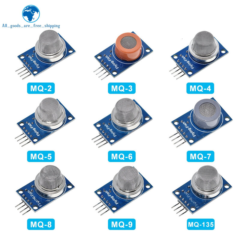 Módulo sensor de fumaça para arranque arduino, kit diy, mq-2, mq-3, mq-4, mq-5, mq-6, mq-7, mq-8, mq-9, mq-135,,