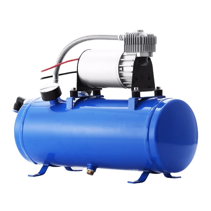 150 PSI DC 12V Air Compressor with 6 Liter Tank for Train Horns Motorhome Tires