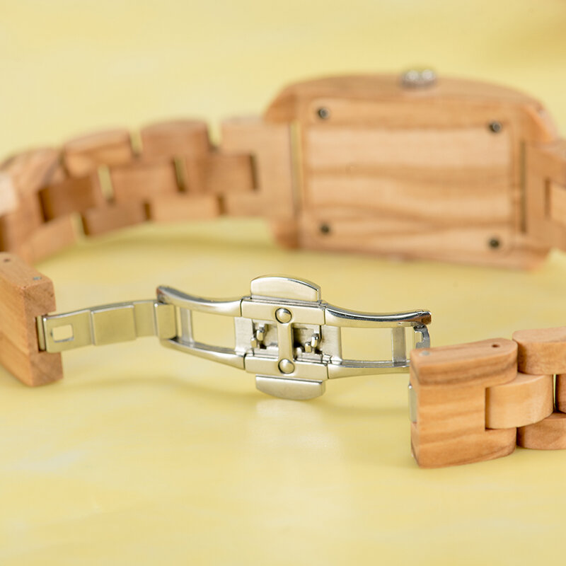 BOBOBIRD-Relógio De Madeira Para Senhoras, Relógios De Pulso De Quartzo, Marca De Luxo, Relógios Femininos, Personalizado em Caixa De Madeira