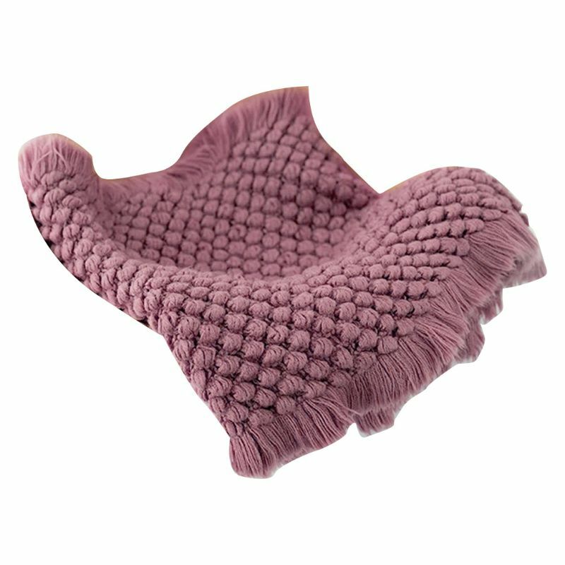 Baumwolle Wolle Häkeln Baby Decke Chunky Knit Neugeborenen Fotografie Requisiten Schießen Korb Füllstoff