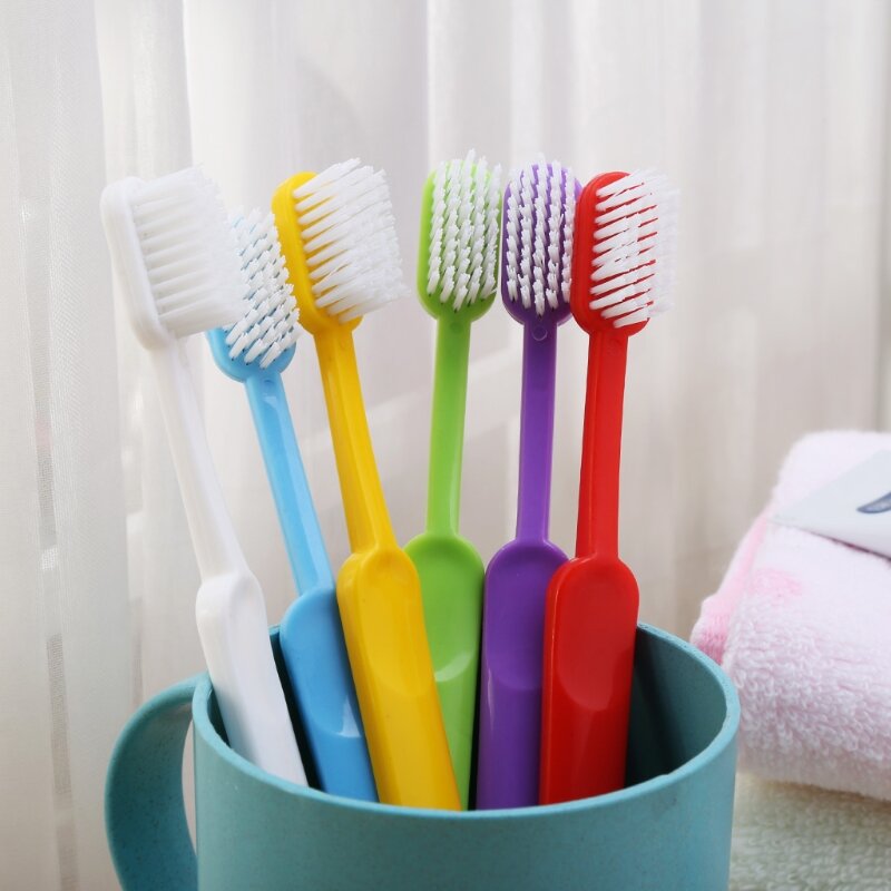 1pc super duro cerdas escova de dentes para os homens remover fumaça manchas cor aleatória dropship