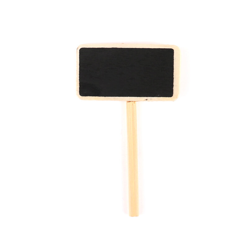 50 pçs mini quadro negro de madeira mensagem ardósia retângulo clipe painel de cartão memorandos etiqueta