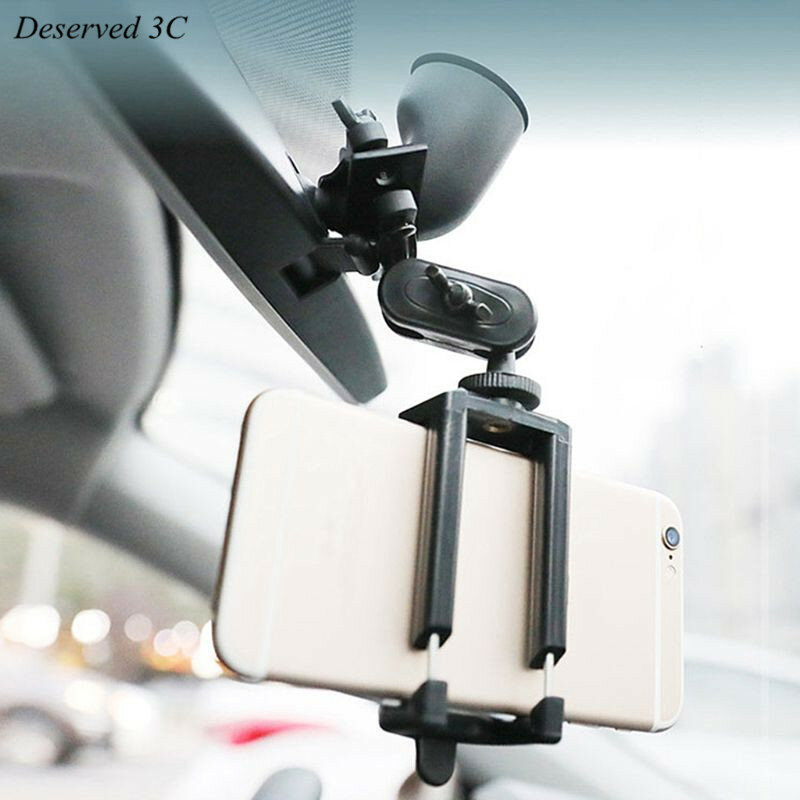 Support de téléphone pour rétroviseur central de la voiture, accessoire pour maintenir le mobile, réglable sur miroir central, pour téléphone et GPS,