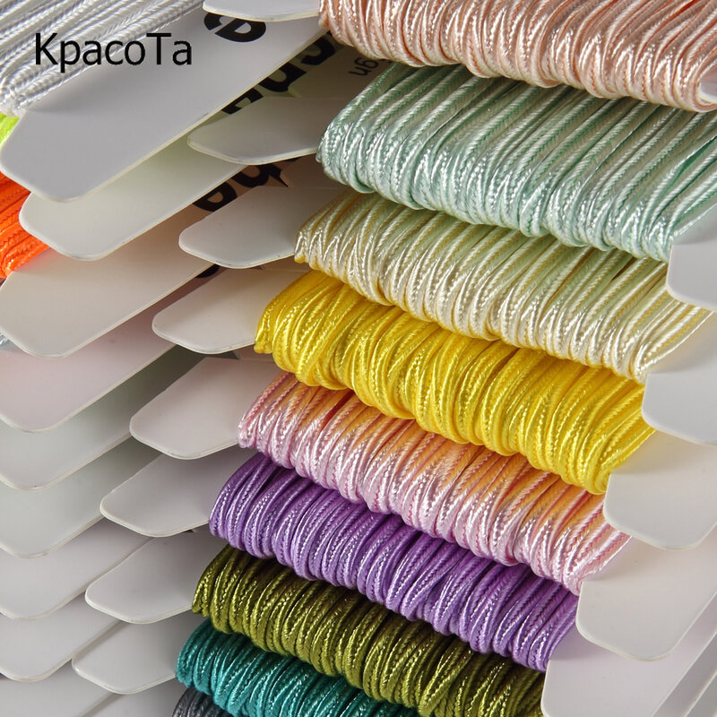 Sutasz-cabo multicolor para joalheria, 3mm, 31 metros, material artesanal, diy, bordados, acessórios de decoração