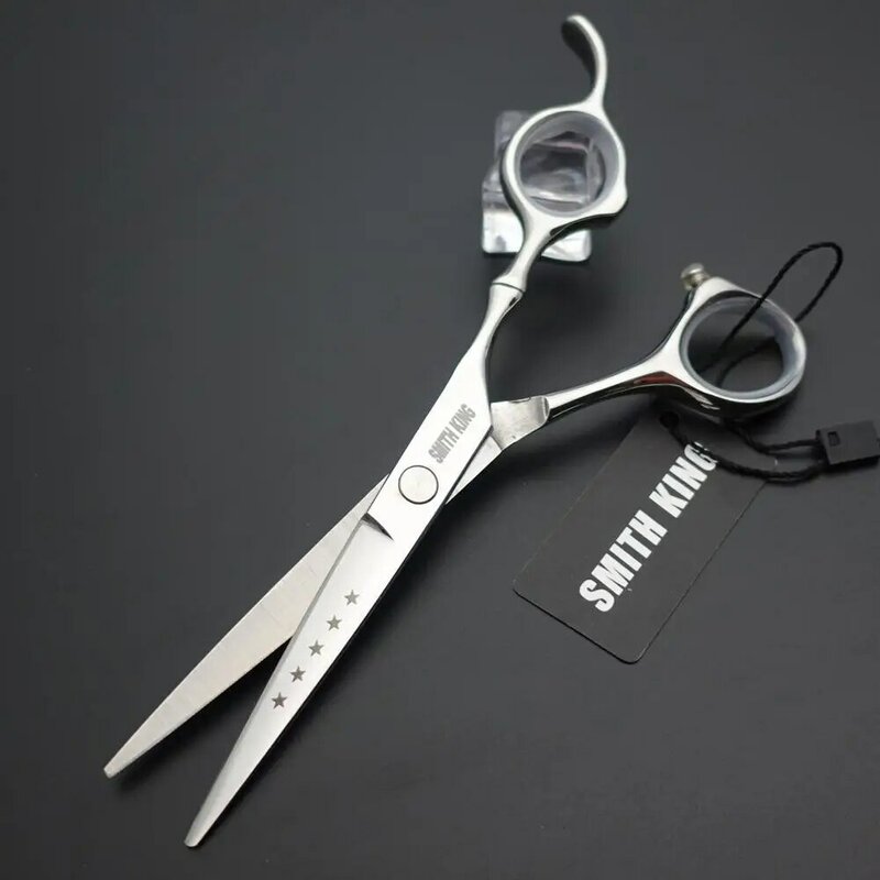 Tesoura de cabeleireiro profissional, 6 polegadas, 7 polegadas, tesoura de corte de fio a laser, lâmina serrilhada, design antiderrapante!