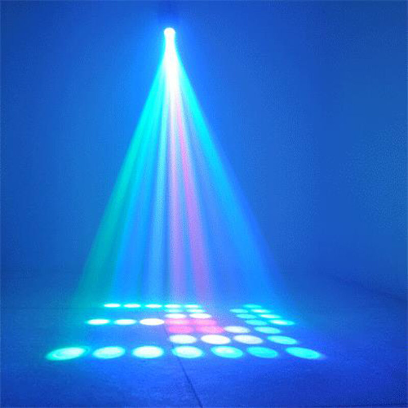 Spedizione veloce 64/128Led Double Head Airship RGBW Pattern Stage Effect Lighting Projector DJ Disco Party luci a Led per natale