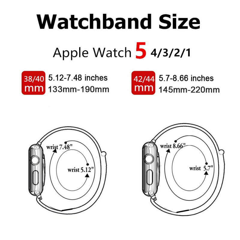 Correa de Nylon para reloj Apple Watch banda 40mm 44mm iWatch banda 38mm 42mm serie deporte lazo pulsera reloj de Apple 5 4 3 2 38 40 42 44mm