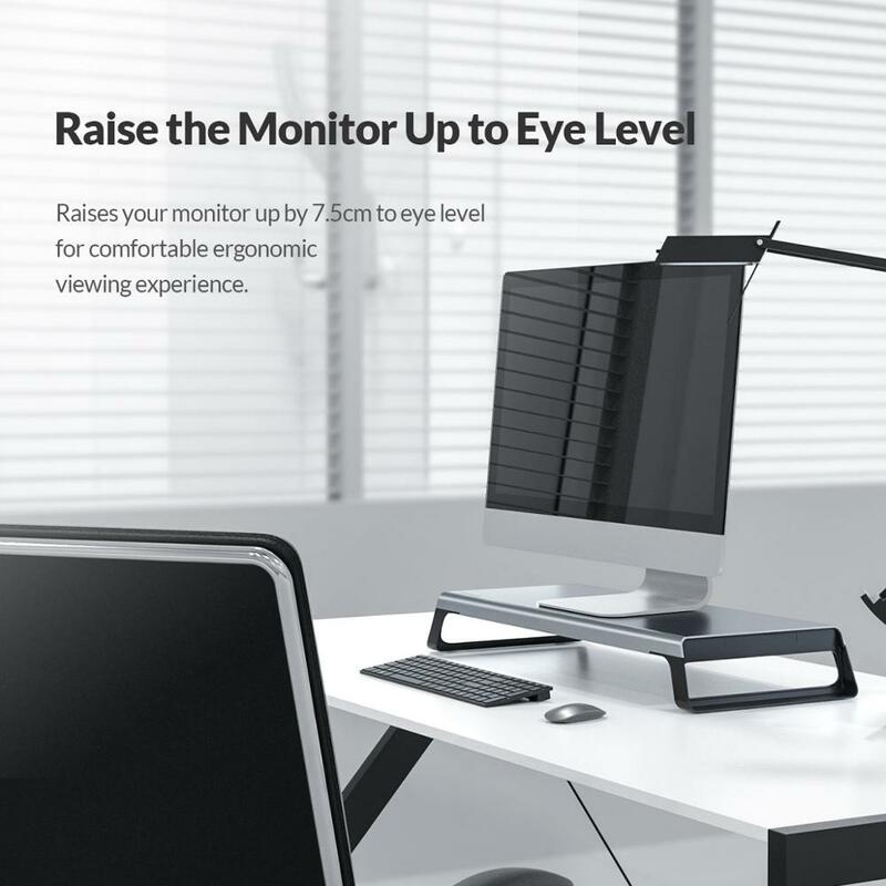 ORICO Desktop อลูมิเนียม Monitor ขาตั้ง Universal ผู้ถือ Bracket Stand Organizer สำหรับ PC แล็ปท็อป MacBook Home Office