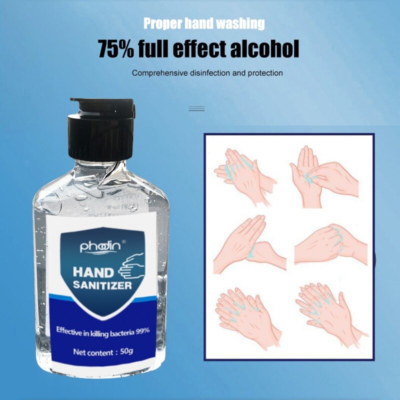 Désinfectant pour les mains 50ml désinfectant antibactérien lavage rapide absorbant Gel de lavage des mains désinfectant pour les mains #