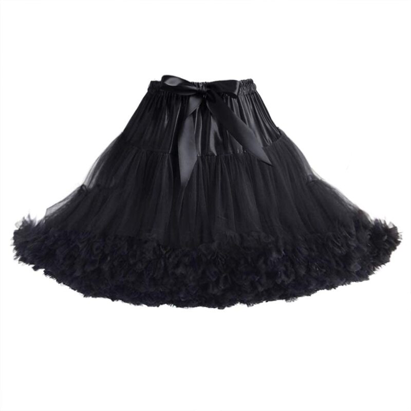 Women's Petticoats Tulle Skirts Slips Underskirt Tutu Ladies Ruffled Ballet Dress