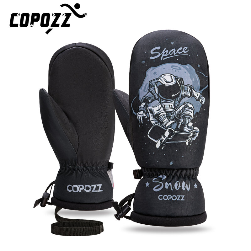 COPOZZ -30℃ Thicken Adult Teen Professional Snowboarding Ski Gloves Windproof Winter Warm Thermal Snow Mittens Skiing Snowmobile