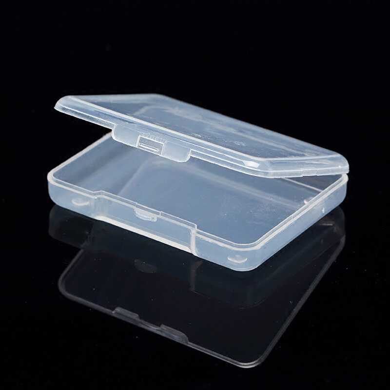 واضح البلاستيك الخرز تخزين الحاويات صندوق مع غطاء يتوقف للخرز وأكثر من ذلك ، مستطيلة فارغة صندوق صغير 6.8x 5.2x 1.1 سنتيمتر