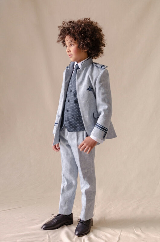 2020 para meninos vestuário de alta qualidade crianças ternos feitos sob encomenda bonito conjunto de roupas 3 peças ternos do baile (jaqueta + calças + colete)