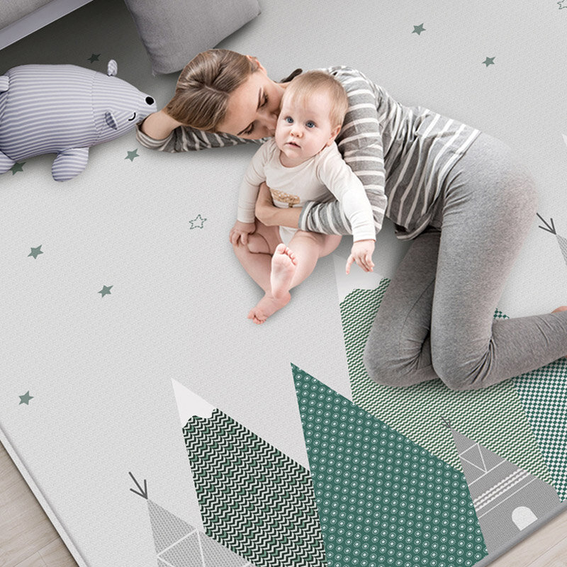 환경 친화적 인 두꺼운 접이식 매트 어린이를위한 아기 크롤링 놀이 매트 유아용 신생아 카펫 어린이 깔개 Playmat