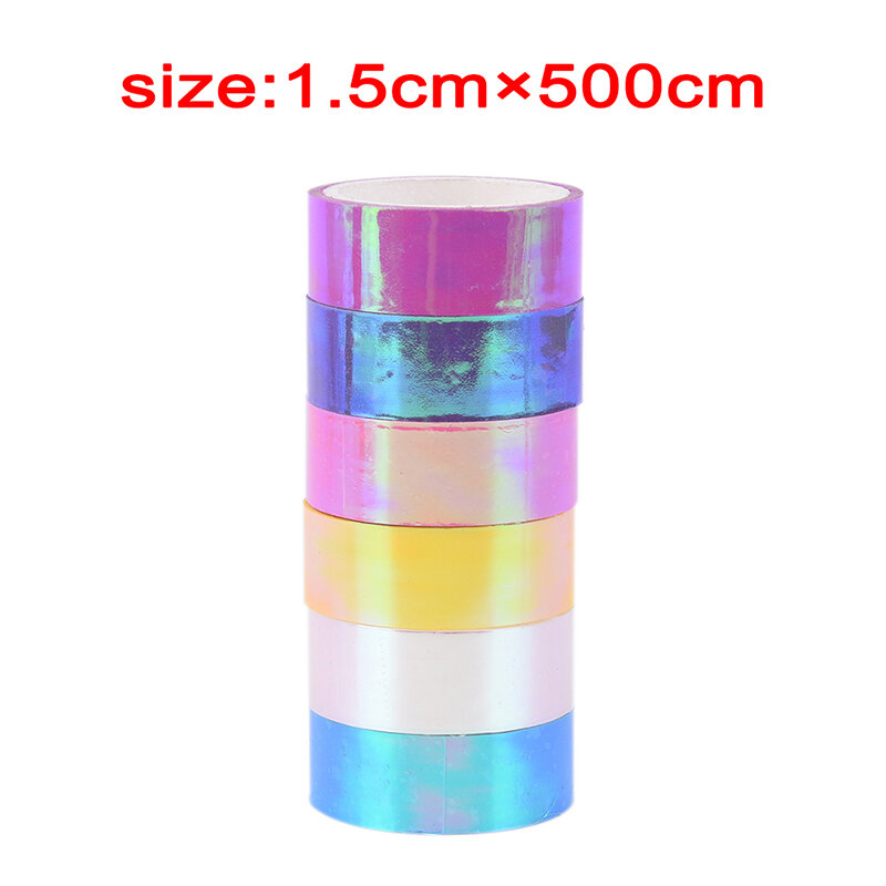 500cm Holographic RG Prismatic Glitter Tape Hoops Stick Rhythmic Gymnastics Decoration