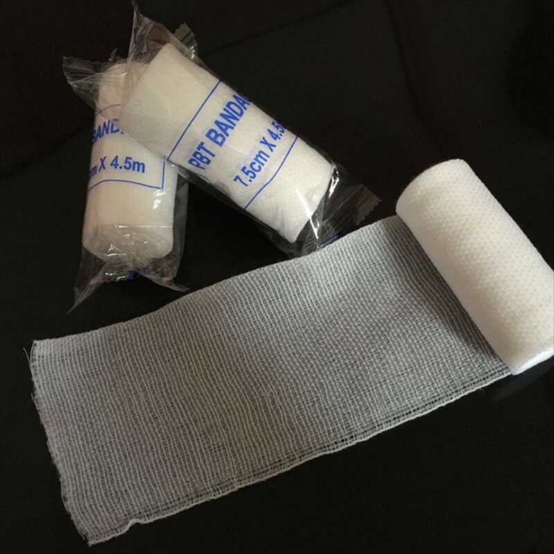 1 Roll Elastic Crepe Wound Dressing Bandages For Home Work Outdoor Sports Sprain Treatment Emergency Kits Accessories