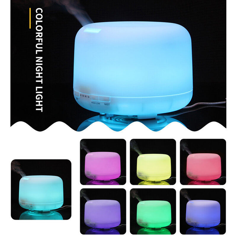 PIVOKA 820ml Aromatherapie Diffusor Luftbefeuchter Elektrische Diffusor Ätherisches Öl Huile Essentiel mit LED Nacht Lampe für Home